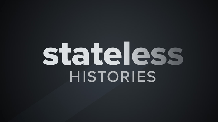Black and white logo for the Stateless Histories project
